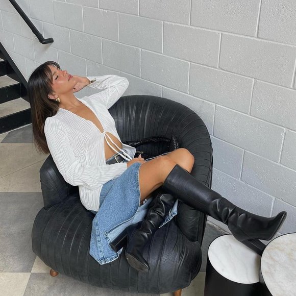 Steve Madden ARCHERS Black Leather Boots - Picture 4 of 13